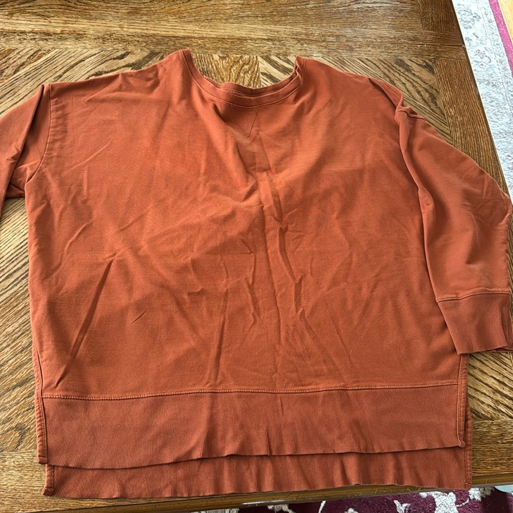 Oversized burnt orange sweater